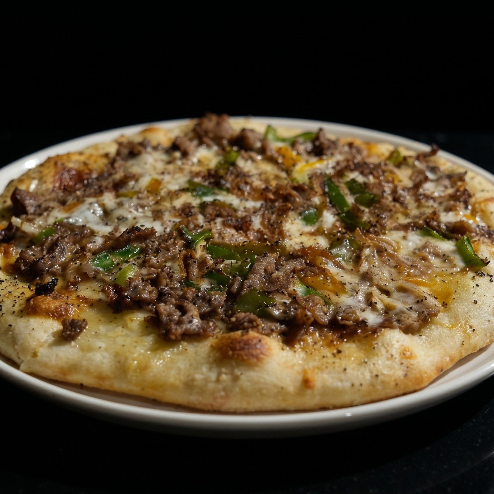 16IN Philly Steak Pizza.